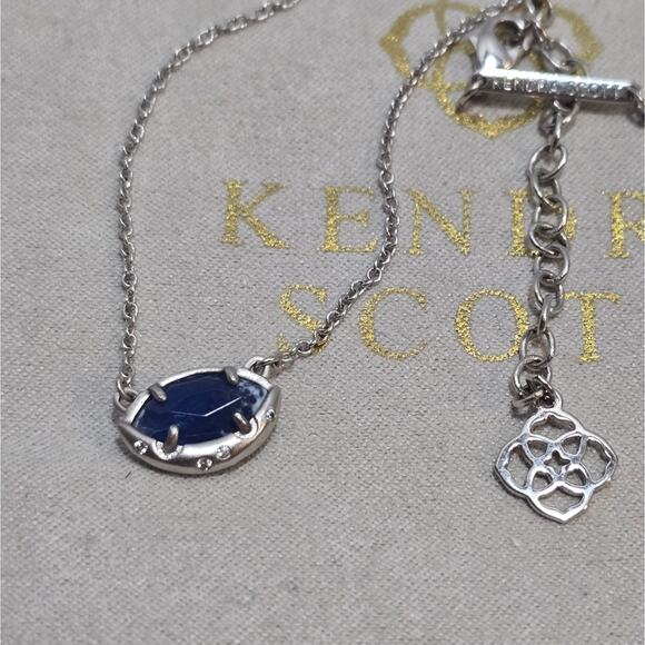 Kendra Scott Cobalt Blue and Silver Necklace - Picture 1 of 7